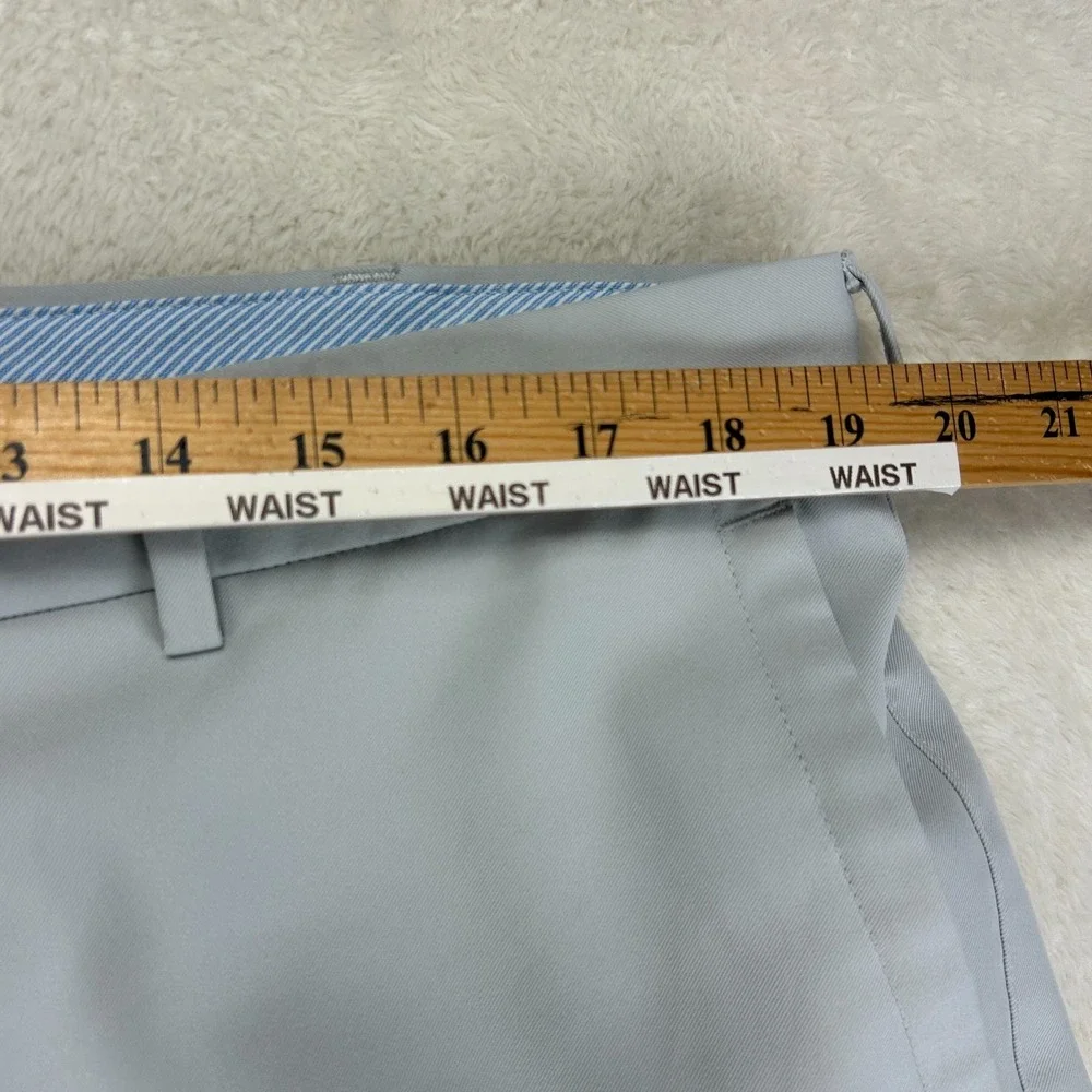 Peter Millar Chino Shorts Mens 38 Light Gray Flat Front Golf Performance Comfort